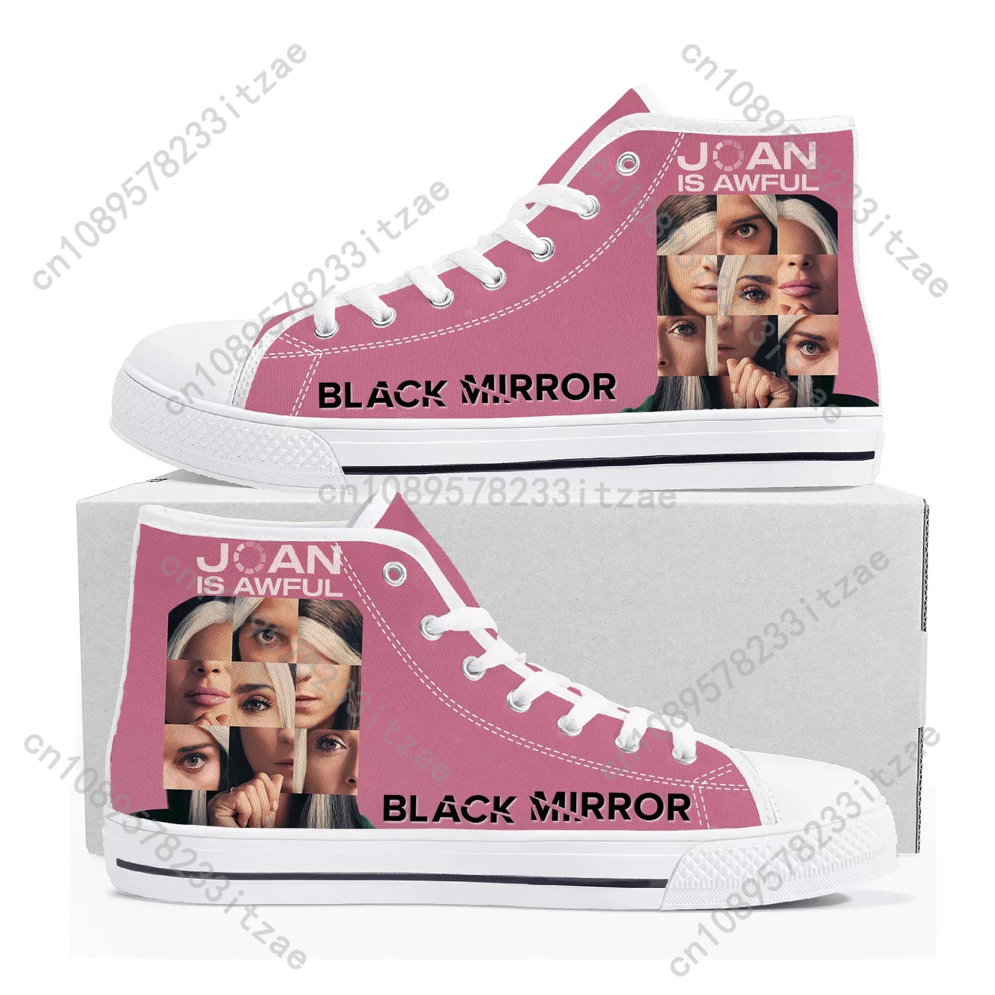 Canvas Sneaker High - Siyah Ayna Yüksek Top Spor Ayakkabı