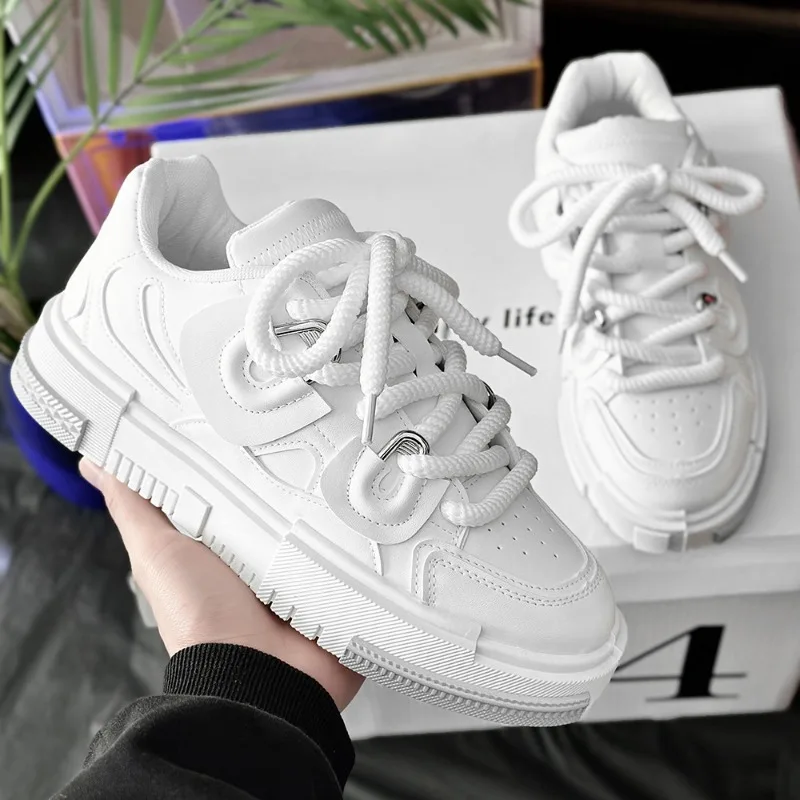 Men Shoes Dior - Kampüs Gençlik Öğrenci Küçük Beyaz Ayakkabı