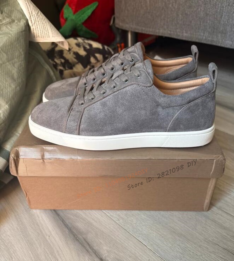 Men Shoes Dior - Kısa ve Özlü Gri Süet Deri