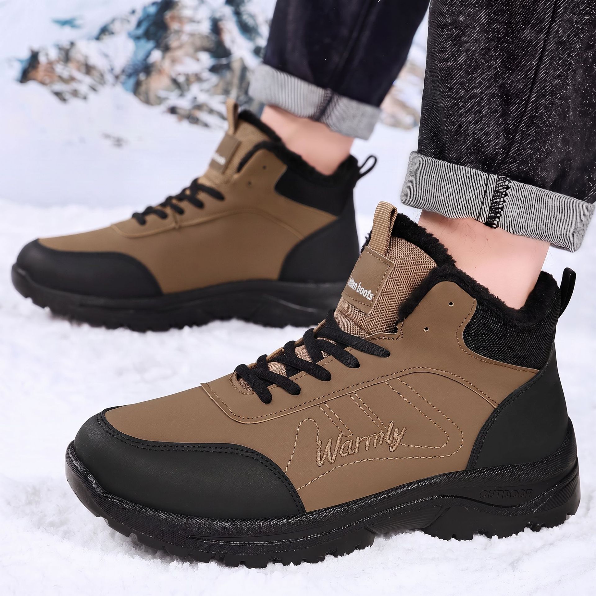 Men'S Shoes Timberland - Kışın Dış Mekan Yürüyüşleri İçin Kalın