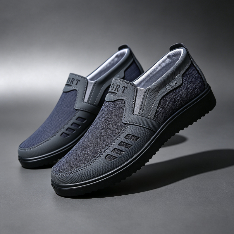 Men Shoes Loafers - Erkekler İçin Bağcıksız Kanvas Loafer'lar Nefes