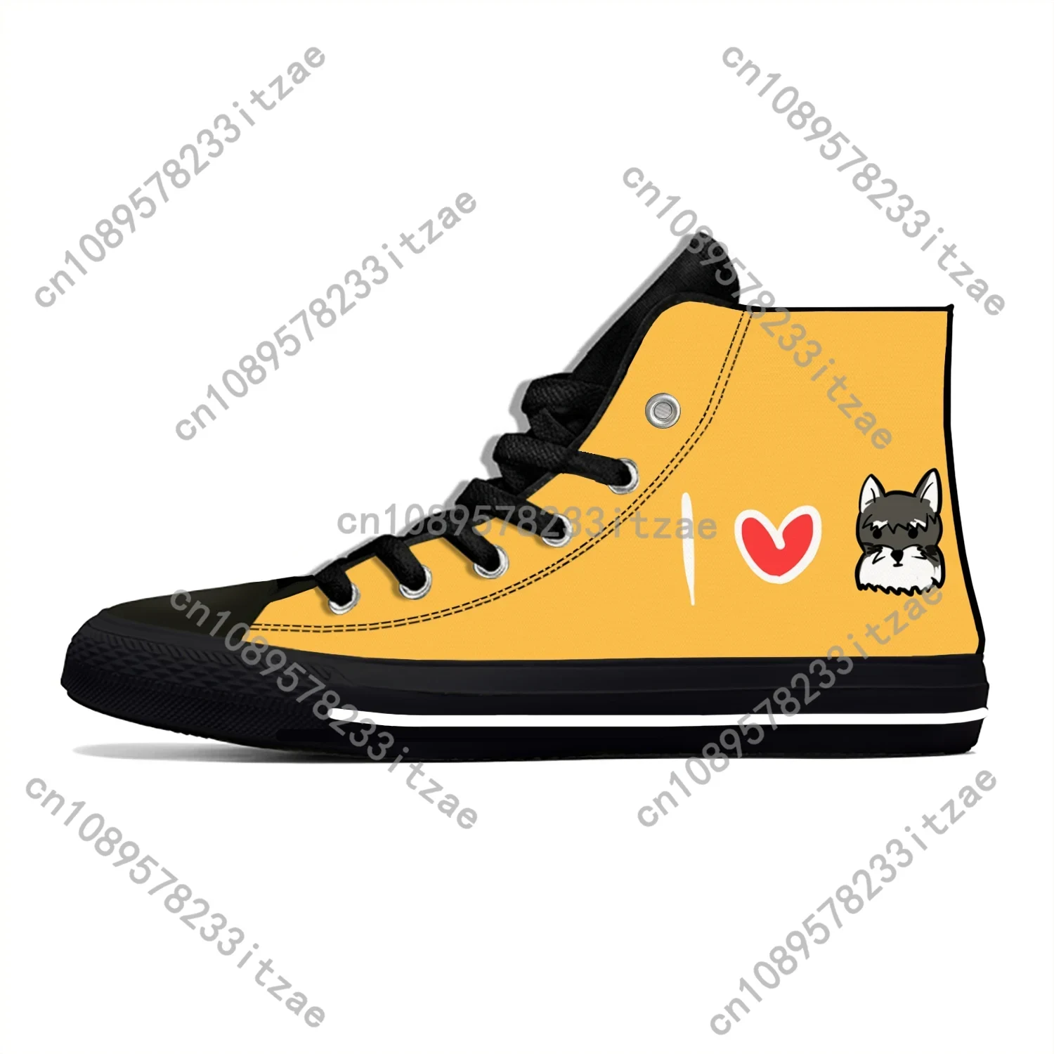 Schnauzer Hayvan Köpek Kesim K - Canvas Sneaker High incelemesi ve fiyatı