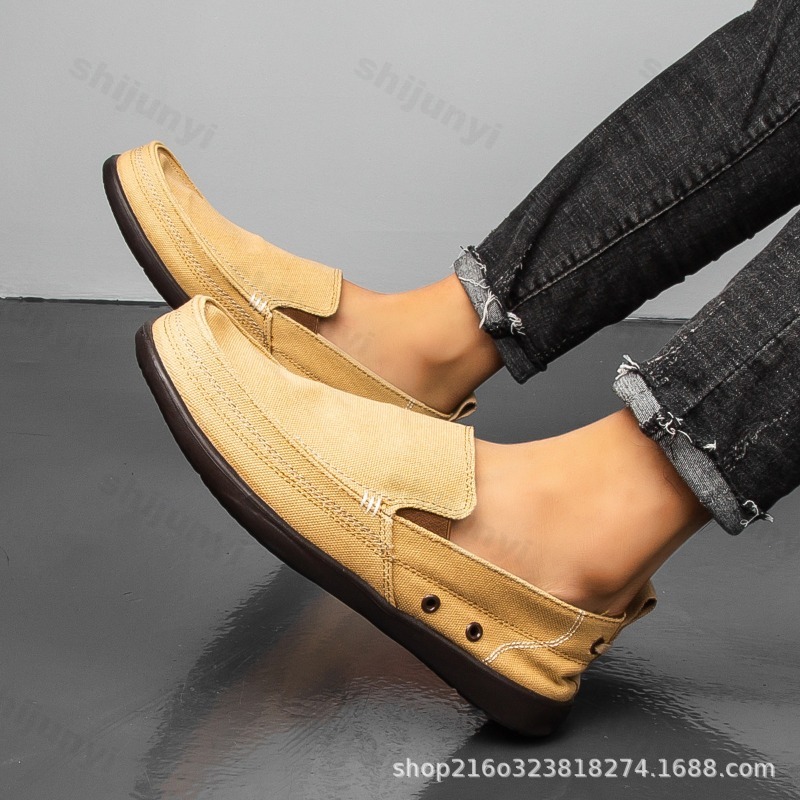 Sonbahar erkek kanvas rahat ay - Men Shoes Loafers incelemesi ve fiyatı